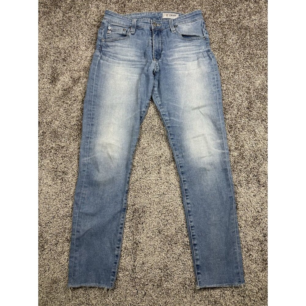 AG Adriano Goldschmied Farrah Skinny Ankle Jeans 29 Raw Hem High Rise Stretch - Picture 1 of 16